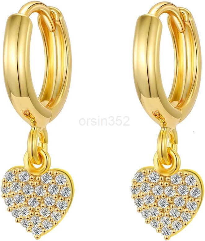 Gold Huggie Small Hoop Earrings with Charm Personalized SnakeEvil EyeStarCrossLockKey 18k Gold Plated Crystal Drop Dangle Earrings for WomenW250911