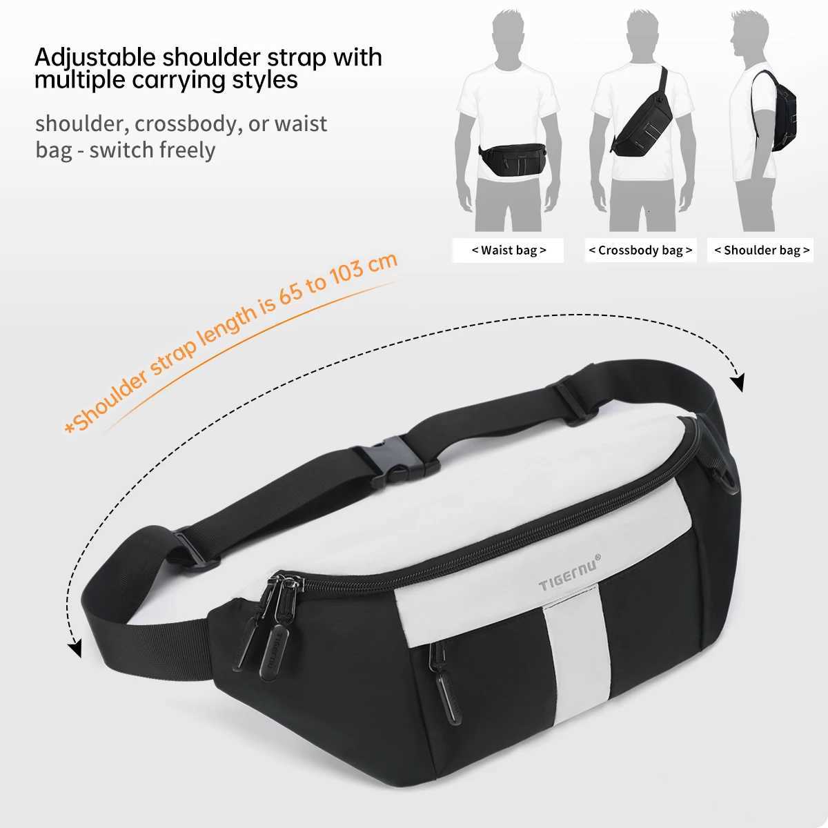 Tigernu Chest Bag Fashion Crossbody Bag Street Trend Chest Pack Unisex High Quality Shoulder Bag Designer WaistBag Z250911