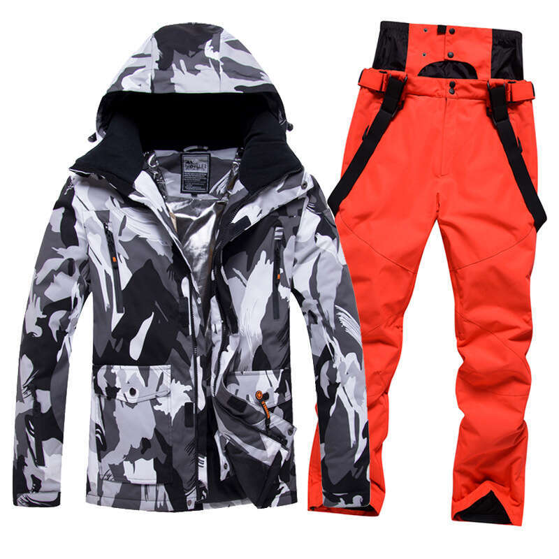 Men's Ski Waterproof Breathable, Snowboard And Double Board Suits, Winter Warm Skiing Equipment