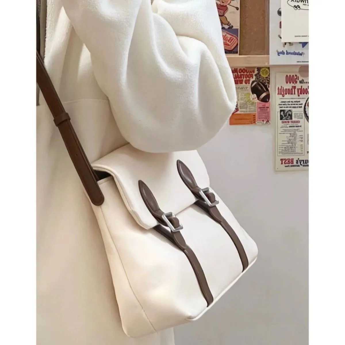 Vintage Womens Shoulder Bag Large Capacity Ladies Tote Purse Handbags Pu Leather Female Messenger Bags College s Book Bag Z250911