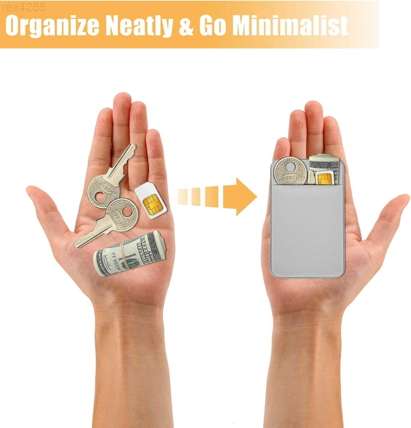 Slim Card Holder Sleeve Ultra Thin Compact Credit Key Organizer With Big Compartment for WalletW250911