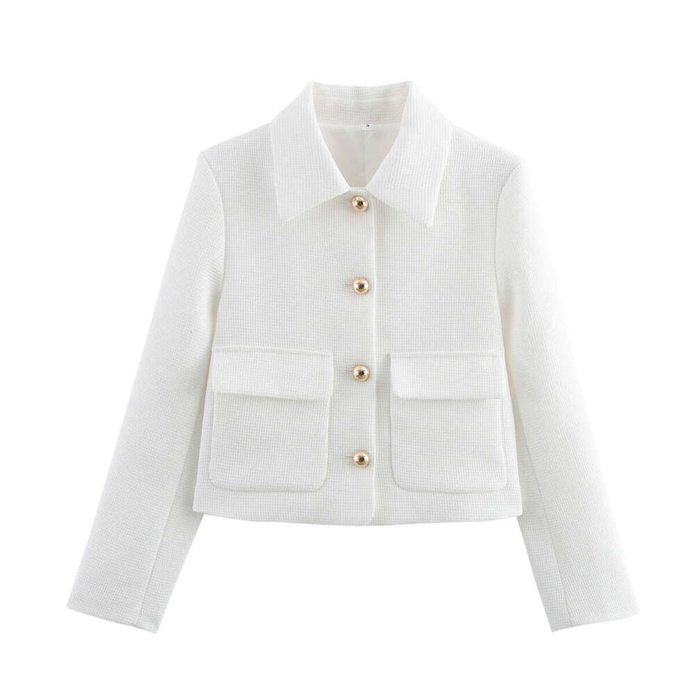 DHEssentials 2025 Fashion Small Chanel Style White Coat for Women 924091