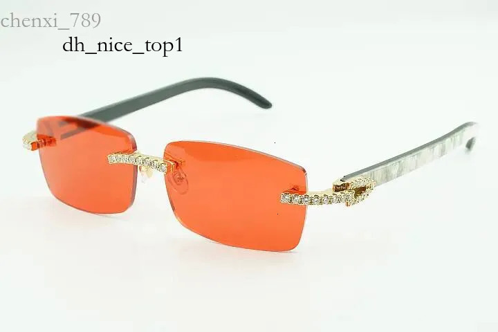 Buffs Natural For Moissanite Women 56Mm Horn Designer Mixed Sunglasses And Dia With Glasses Frameless Endless 3524012 Lenses Buffalo Men 44F