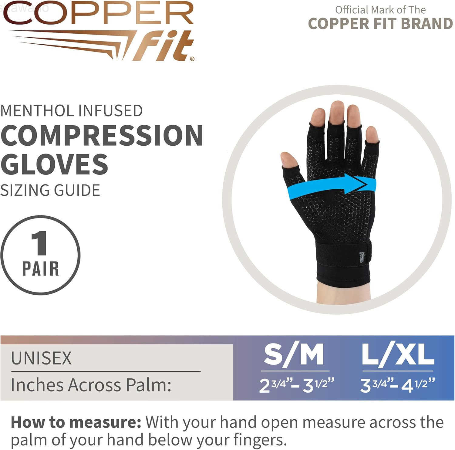 ICE ComprESSion Gloves Infused with Menthol and Coq10 for Recovery BlackW250911