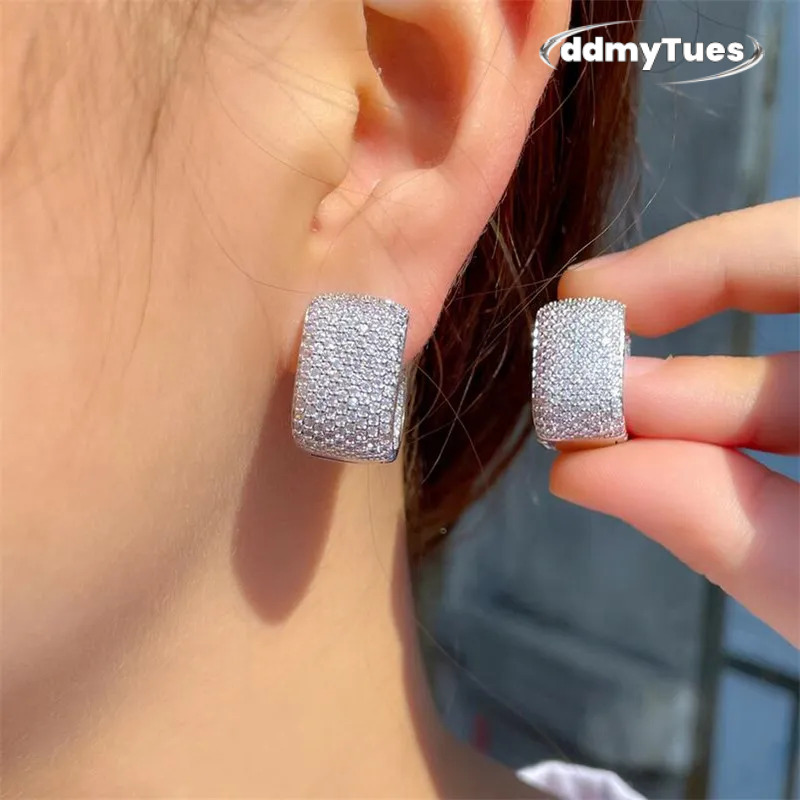 Clip On Ear Earrings: Elegant Gold Plated Cuff Style Earrings with Sparkling Cubic Zirconia, Non-Piercing Wedding Party Jewelry TUES