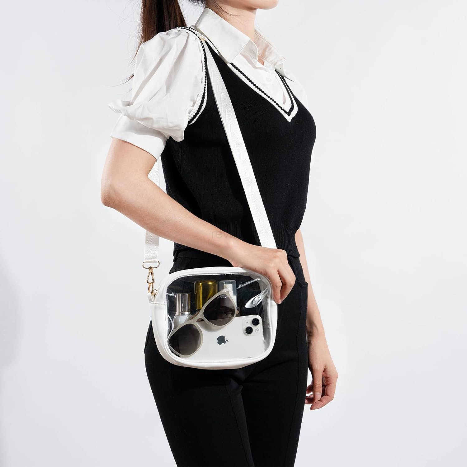 Clear Bag Stadium Approved Crossbody Transparent Bag for Concerts Sports Events Purses for Men WomenW250911