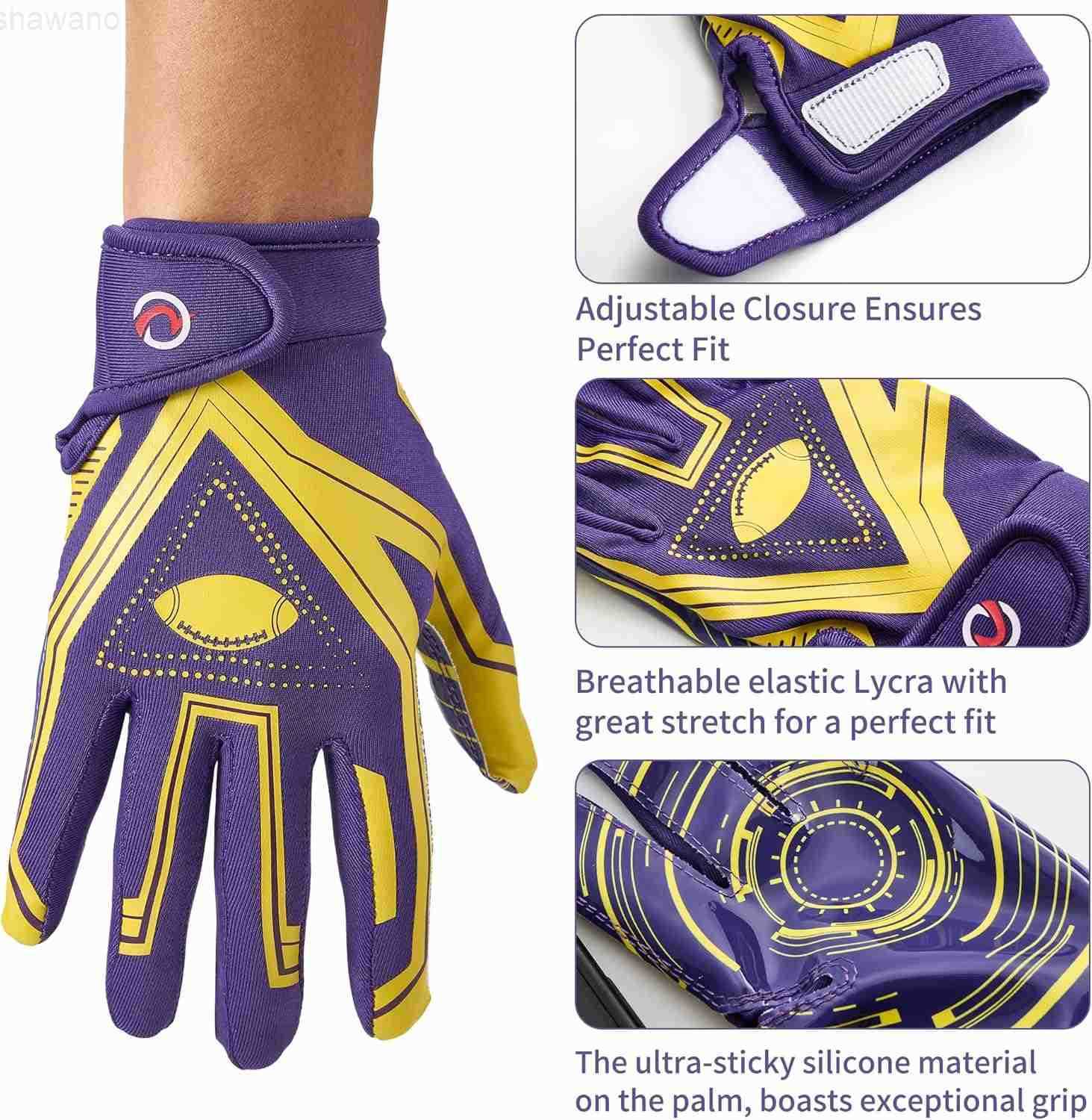 Football Gloves UltraSticky Receiver Gloves for Kids for BoysGirlsW250911