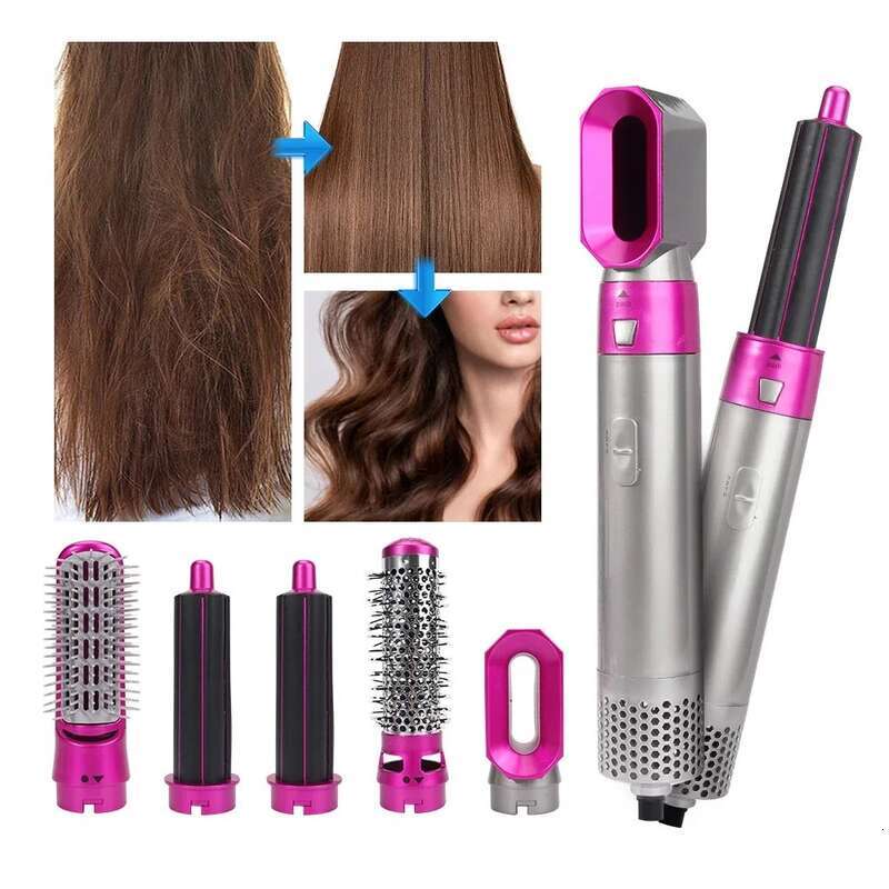 For Airwrap 5 In 1 Hot Comb Set Professional Curling Iron Straightener Styling Tool Hair Dryer Household