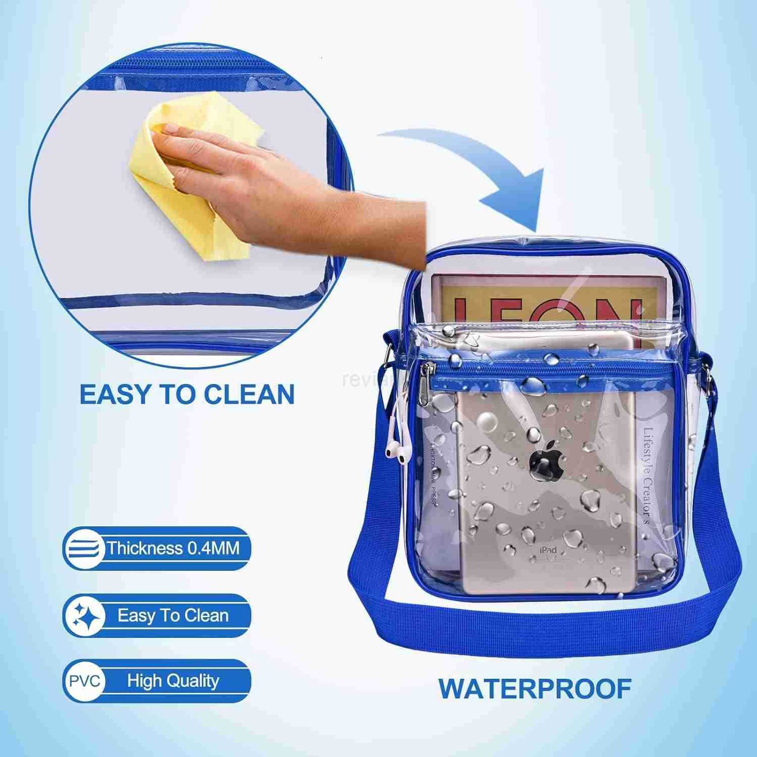 Clear Purse Bag for Stadium Events Clear Messenger Bag for Men and WomenW250911