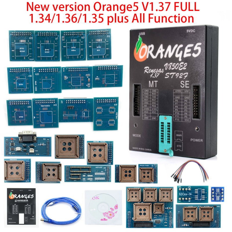 Orange5 V1.37 ECU Programer New Version 1.38 Orange 5 Full Set Adapter Car
