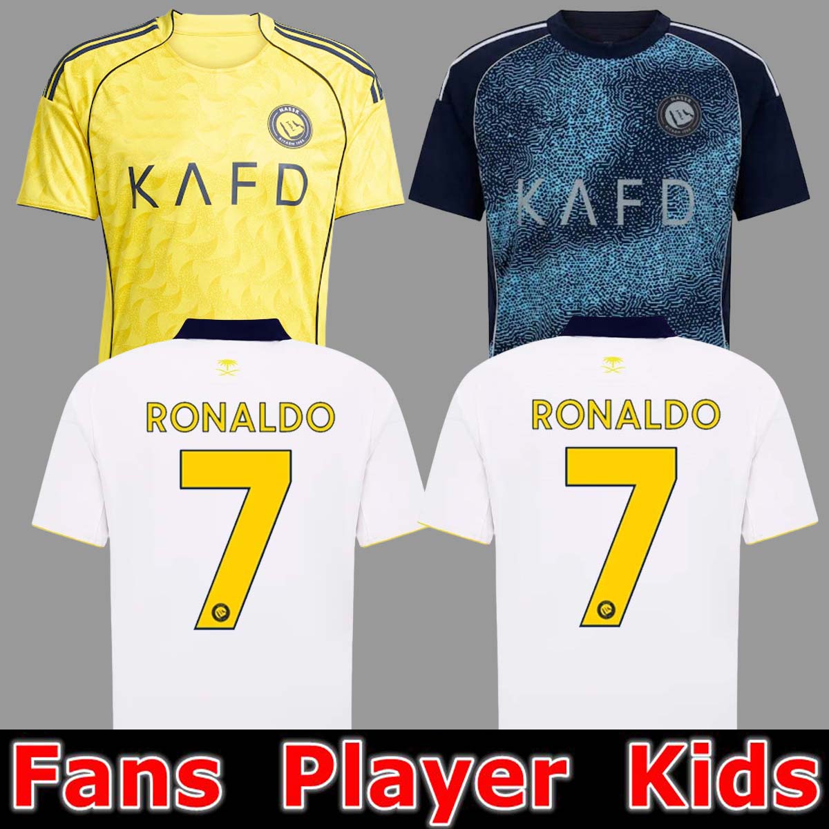 25 26 Al Nassr FC soccer Jerseys Ronaldo 2025 2026 Al Hilal Home away Gonzalo Martinez Talisca FANS player version men kids kit Football shiirt