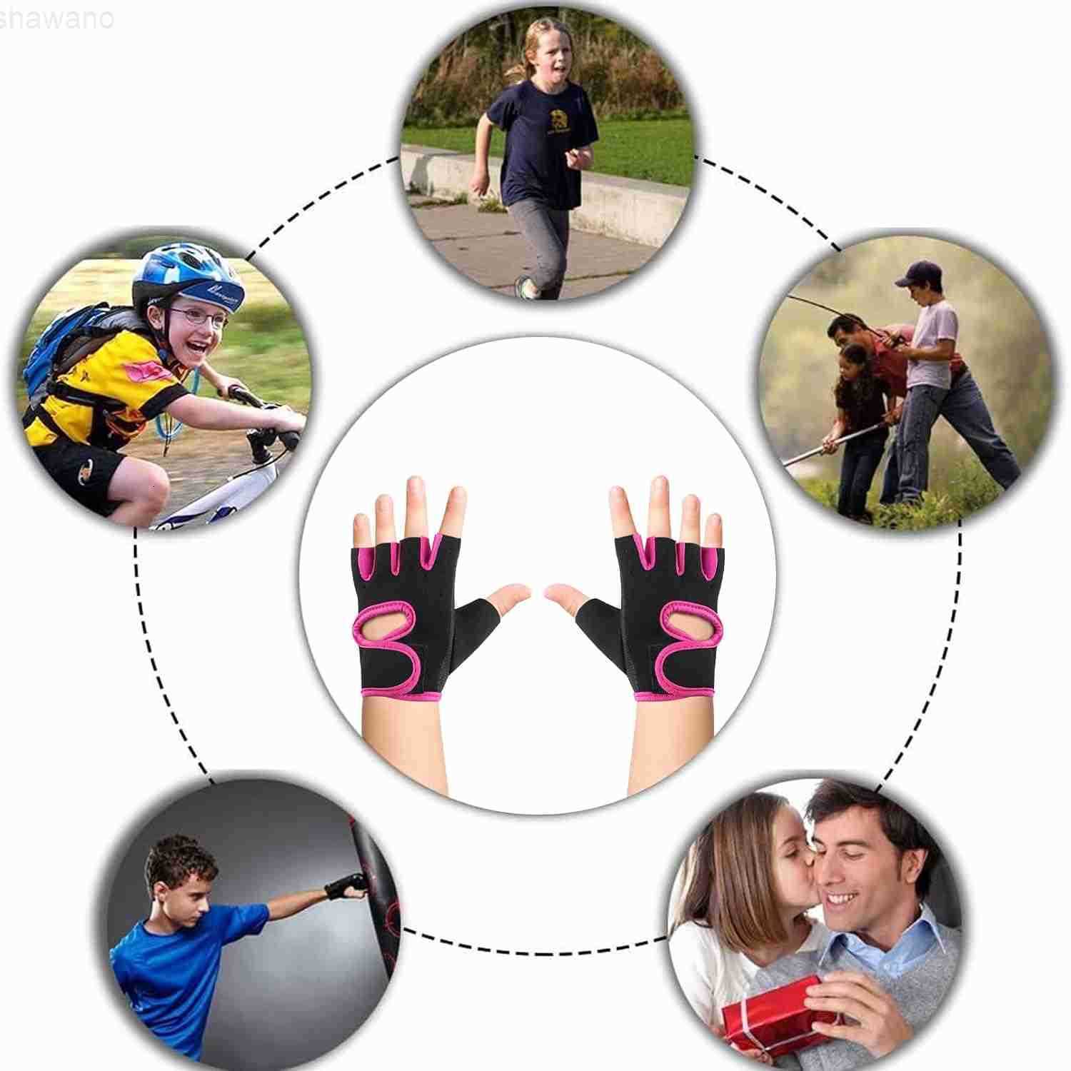 Workout Gloves AntiSlip Fitness Mitten for Children Cycling Yoga Weightlifting 1 PairW250911
