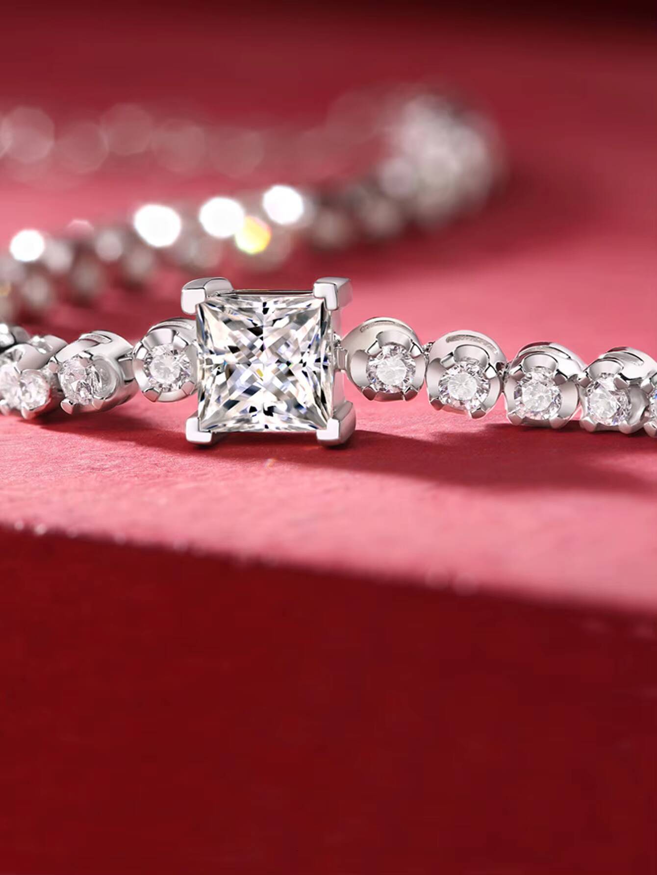 FaMoissaniteory DireMoissanite Sale Custom and Bangles Wholesale Offer Quadrate 1Moissanite 925 Silver Moissanite Bracelets