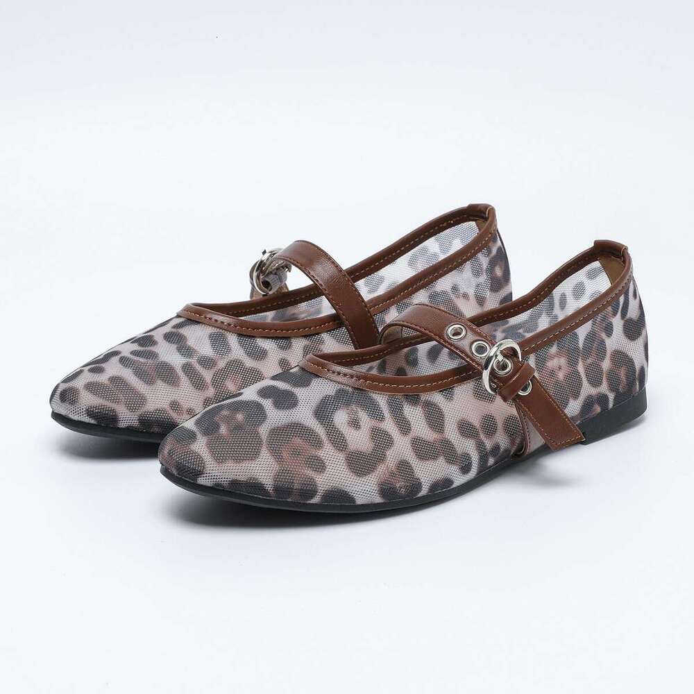 Round Toe Single Mesh Fabric Breathable Non-Slip Large Sole Mary Designer Shoe Jane Plus Size Women's Shoes 35-45