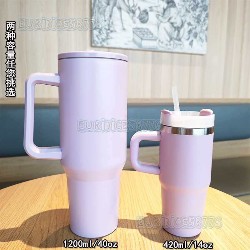 New Ice Tyrant Handle Cup Straw Cup 304 Stainless Steel Insulated Cup Portable Car Cup H250911