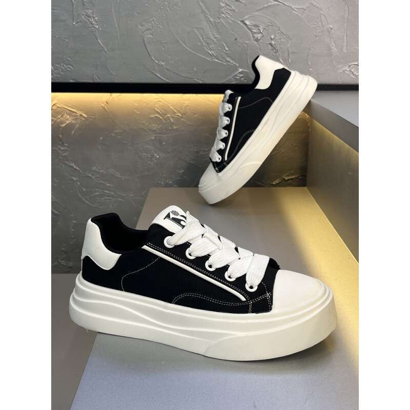 Men's Summer New Fashion Soft Sole Casual Sneakers Trendy Versatile Breathable Fabric Lace-up Sports Shoes