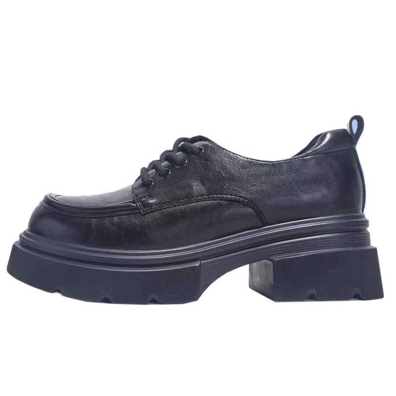 Jifffly Thick-Soled Loafers for Women 2025 Summer New British Style Slip-On Versatile Leather Shoes