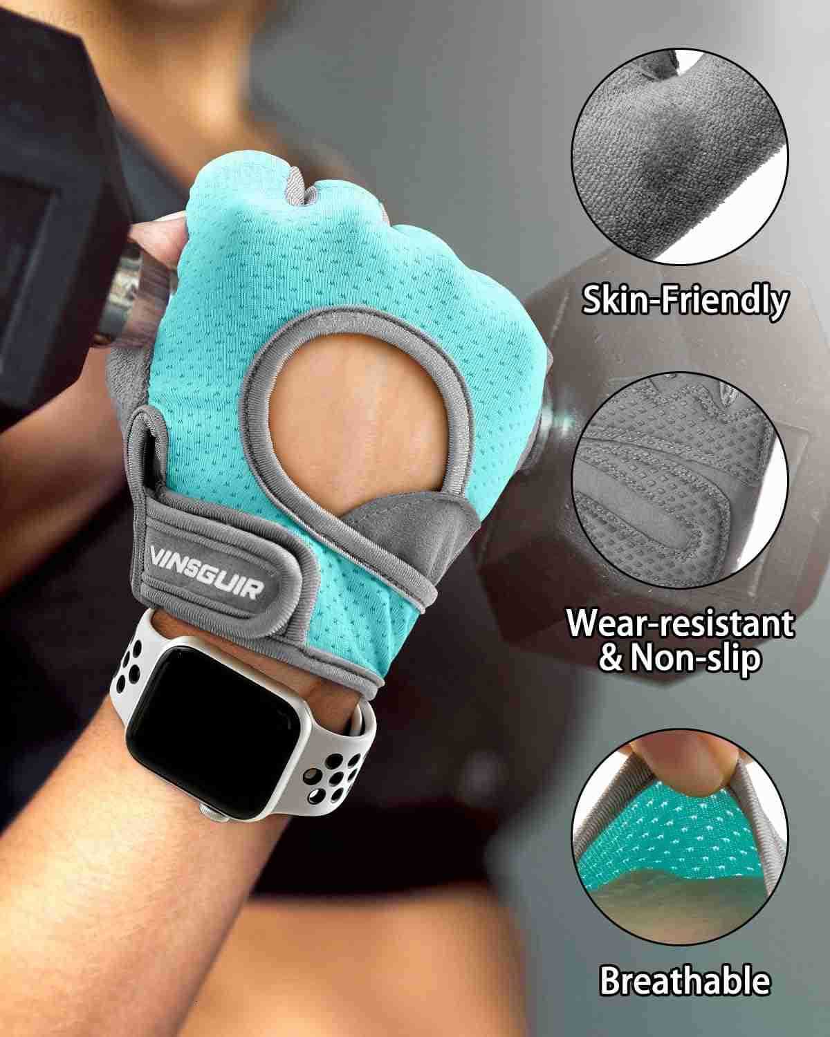 Workout Gloves for Women and Men Breathable Weight Lifting Gloves for Gym Exercise Fitness Training and Cycling with Excellent Grip and Cushion PadsW2