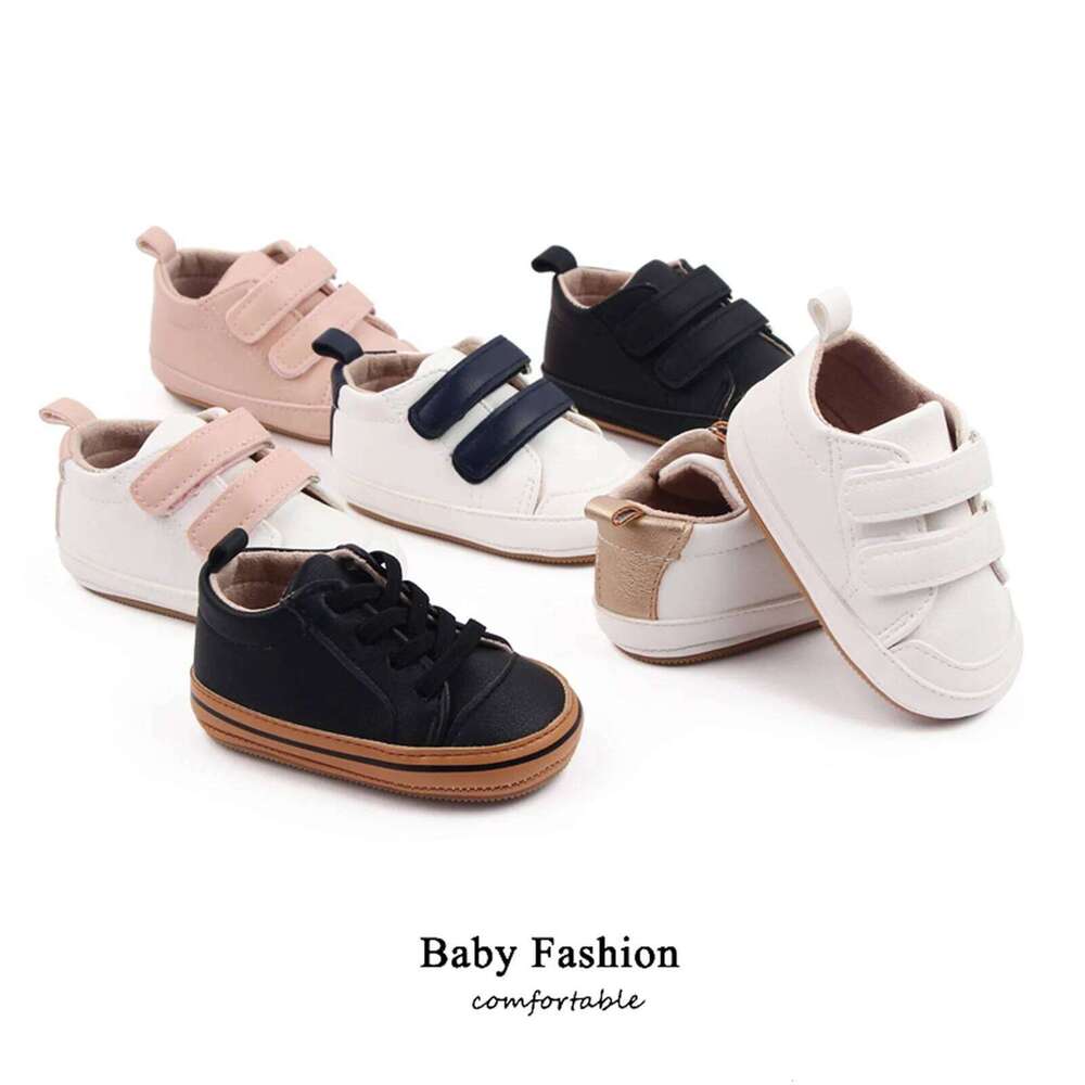 Baby Boys' First Walkers Sneakers - Soft Synthetic & Non-Slip Rubber Sole, Closure, Breathable Fabric Lining for Spring/Fall