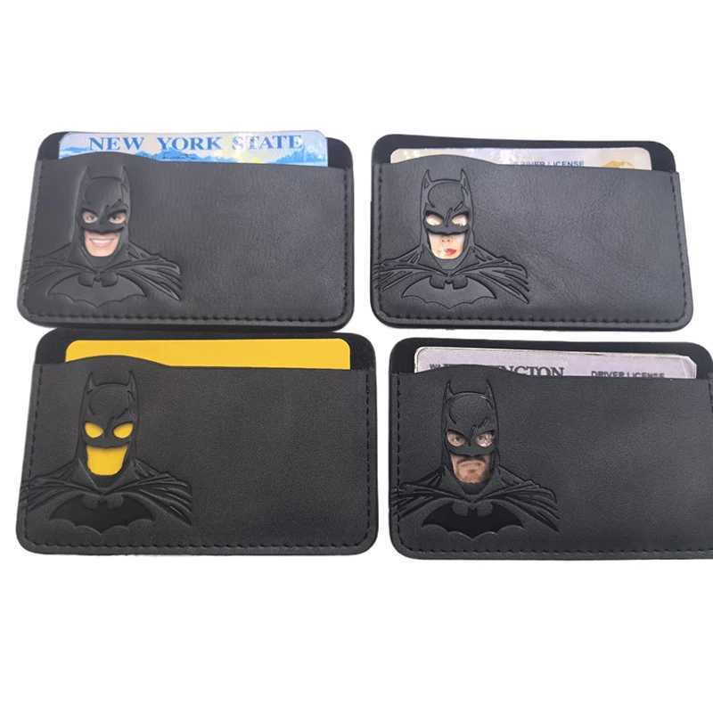 1pcs Leather Bat ID Card Holder Case Wallet Personalized SuperHero Mask Card Holder Gift W250911