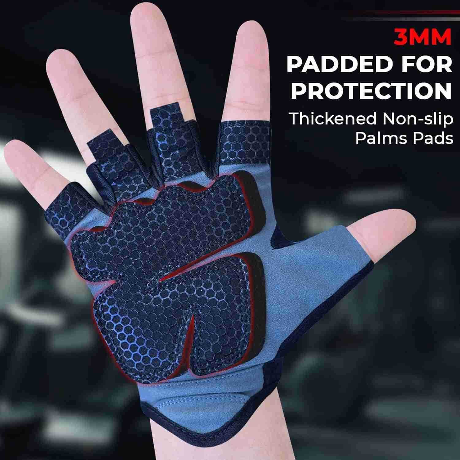 Workout Gloves for Men WomenWeight Lifting Gloves with Breathable Gel Padded Excellent Grip for Gym ExerciseCyclingWeightliftingFitness TrainingPullW2