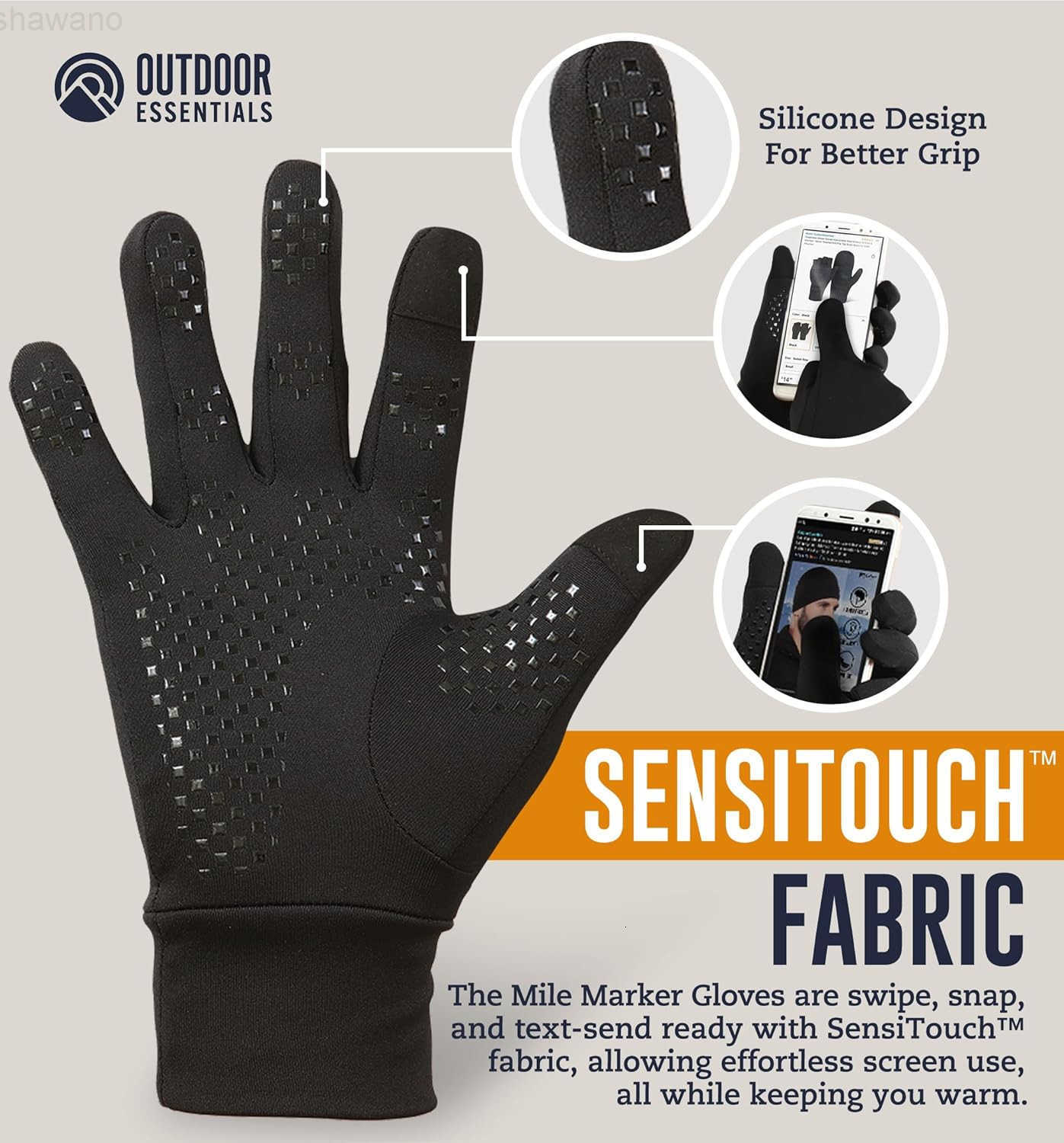 Running Gloves Touchscreen Mens Winter Gloves Glove Liners Hiking Gloves Cold Weather Warm GlovesW250911