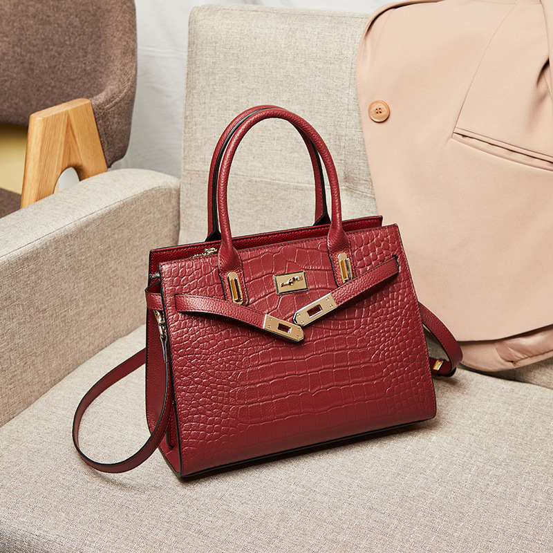Women's Versatile Handbag Genuine Leather Tote Bag New designer handbags Fashion Large Capacity Women shoulder bag