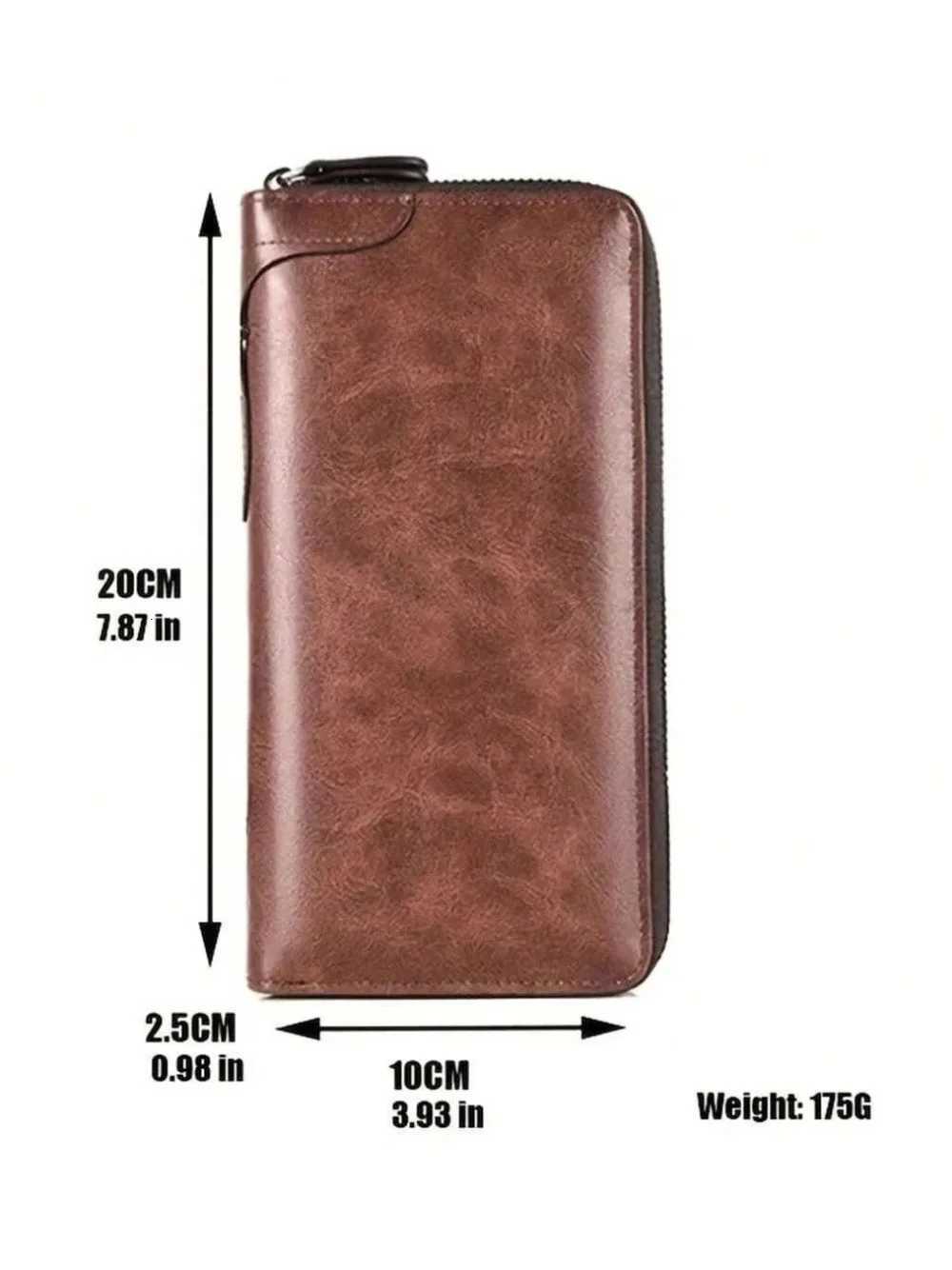 Men Long RFID Blocking Wallet Zipper Multi Card Holder Leather Credit Card Organizer Anti Theft Purse for Men W250911