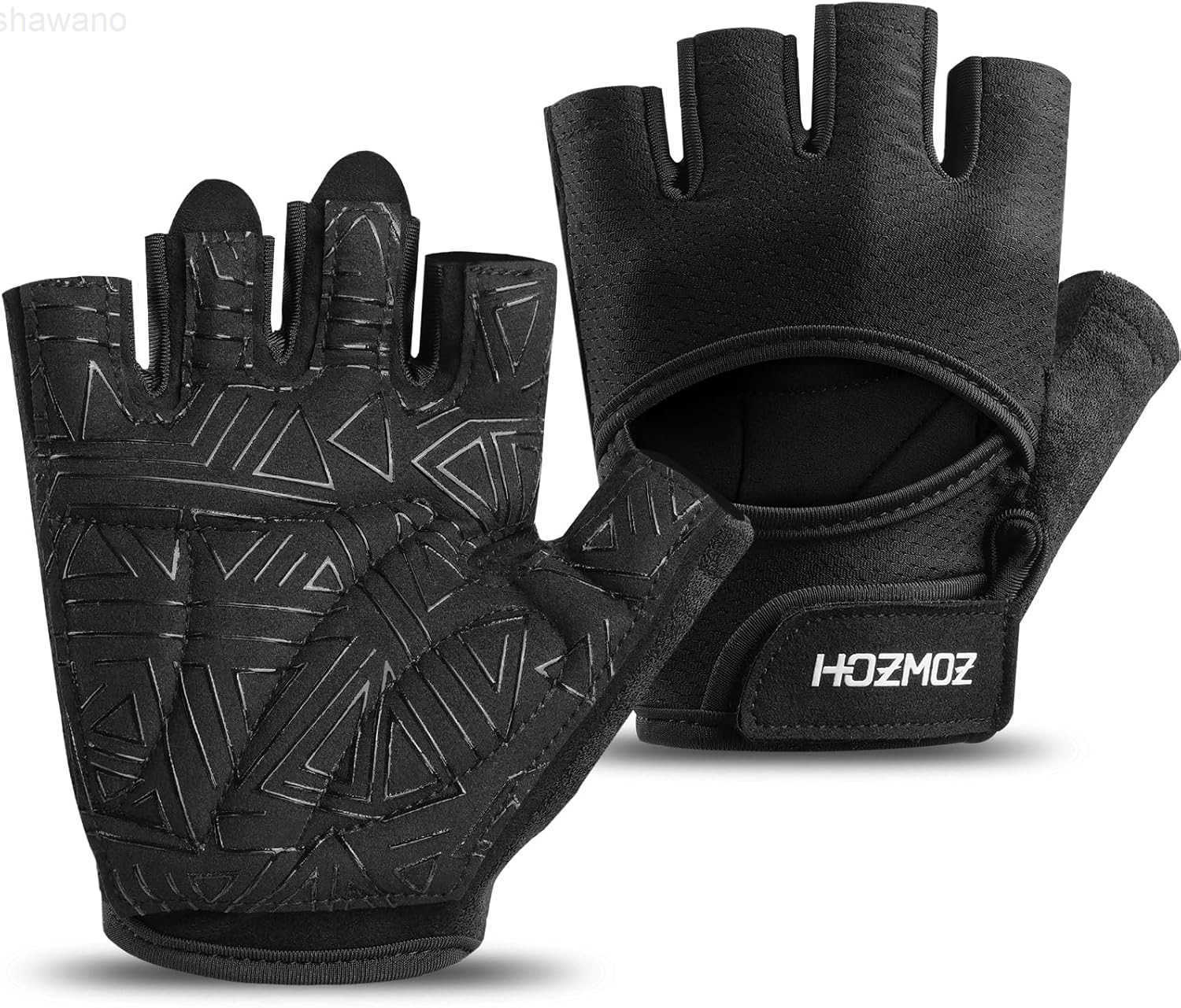 Ventilated Weight Lifting Gloves Thick Padded Workout Gym Gloves with Full Palm Protection Grip Shock Absorption for Women Mens Fitness Exercise Train