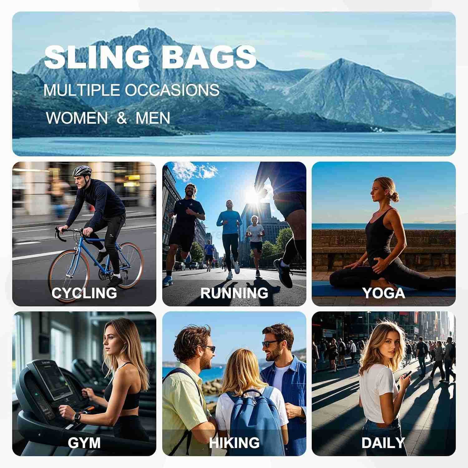 Mini Sling Bag for Men Women 75 Inch Small Anti Theft Crossbody Reversible Nylon Chest Bag Fanny Pack for Travel Running Hiking GreenW250911