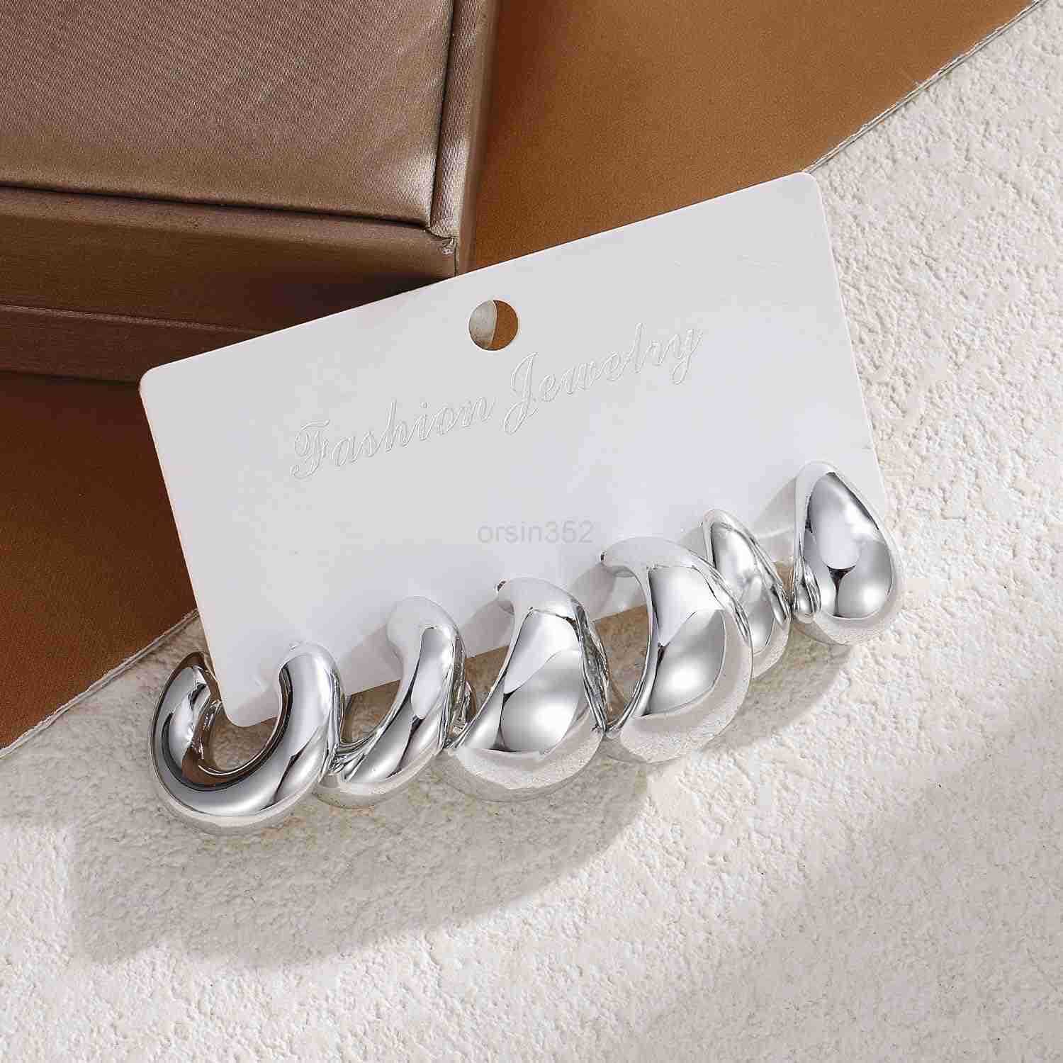 24 Pairs Gold Hoop Earrings Set for Women Hypoallergenic Chunky Chain Twisted Open Hoops Dangle Earring Packs for Birthday Party Christmas Fashion Jew