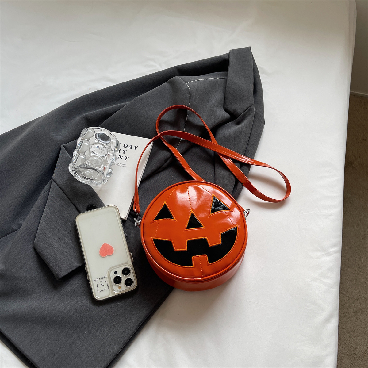 Halloween New leisure Fashionable Pumpkin Bag with Personalized and niche Design, Trendy Candy Bag, Women's Shoulder Bag, Designer Bag