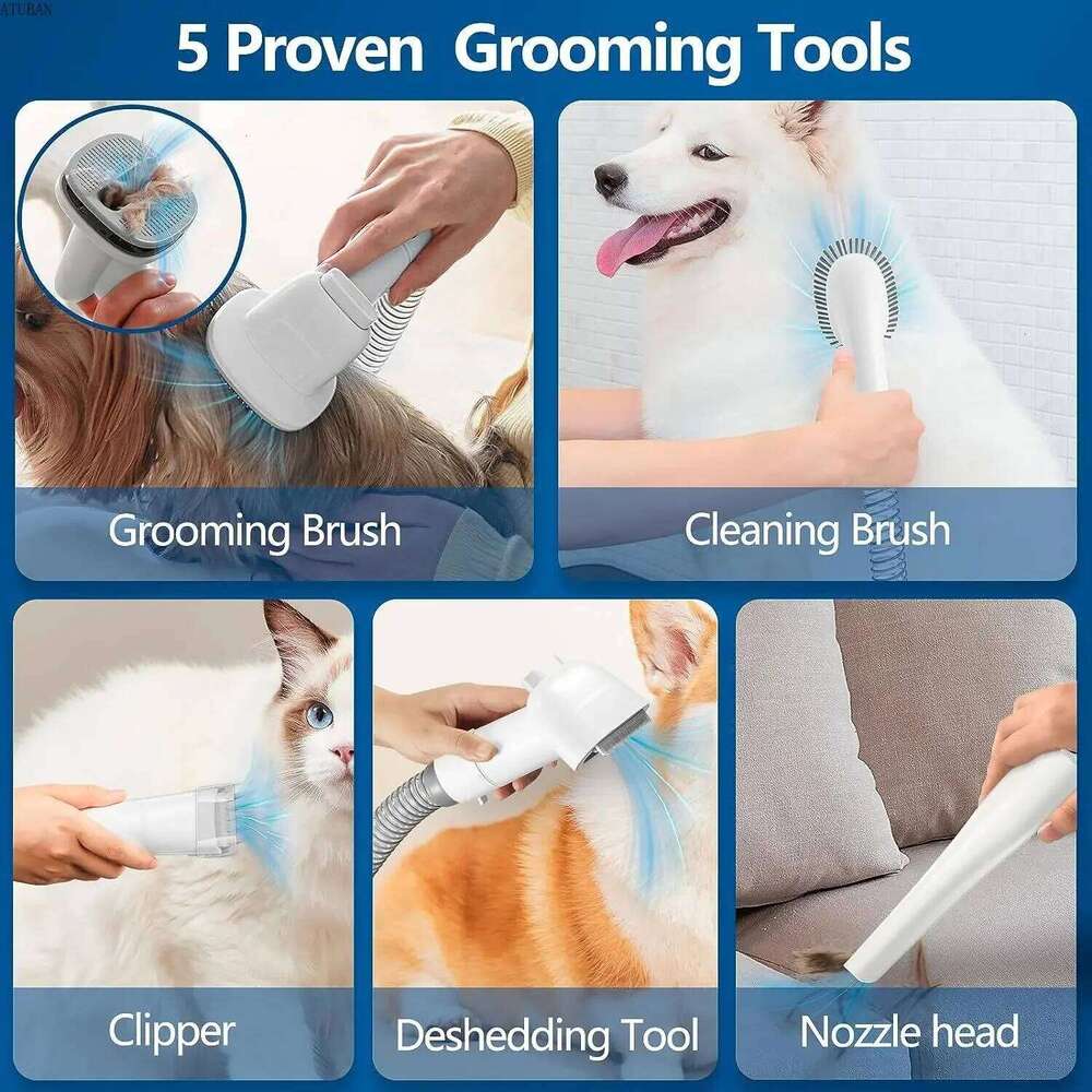 designer brand Grooming Kit with L Capacity Larger Dust Cup Dog Brush for Pet Hair Vacuum Cleaner