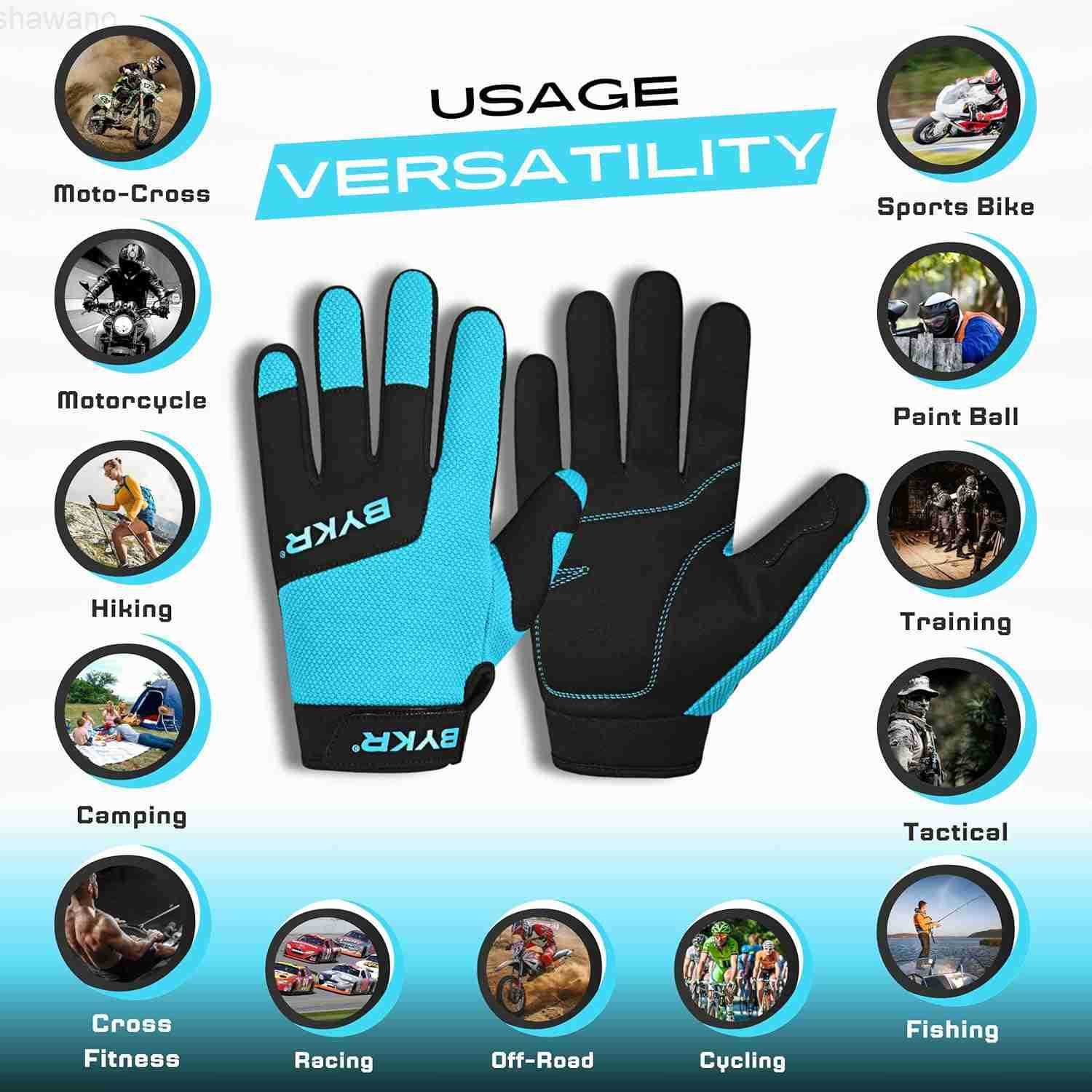 AllWeather Motorcycle Gloves for Men Women Protection for Dirt Bike BMX MX and ATV RidingW250911