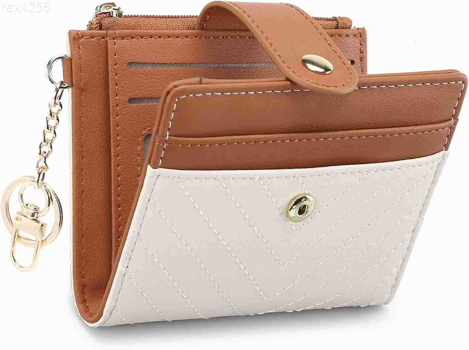 Slim Wallet for Women RFID Blocking Credit Card Holder Bifold Wallet with Zipper Coin Pocket ID WindowW250911