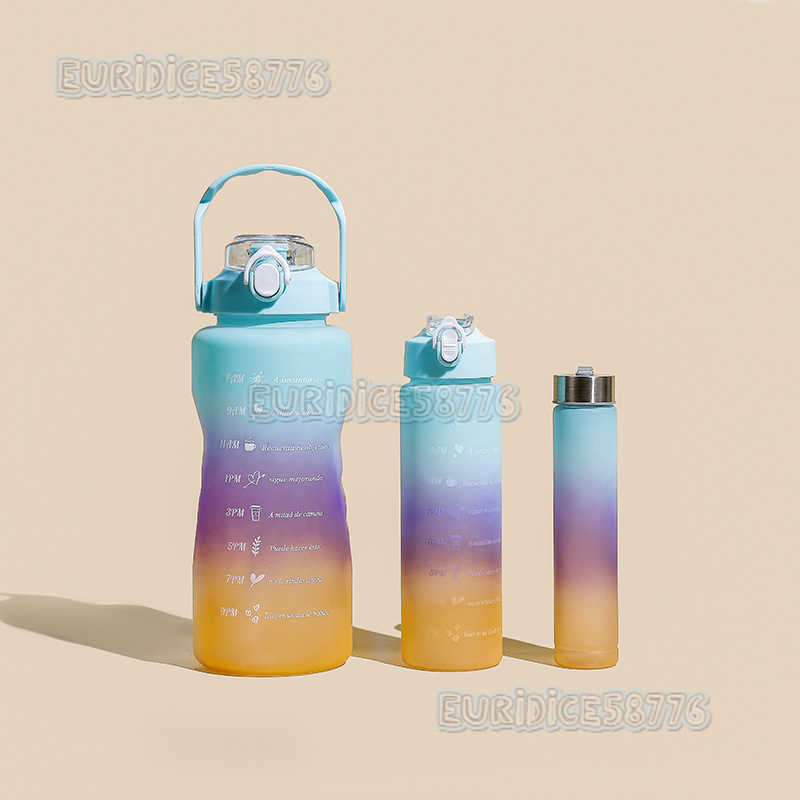 Sports Water Bottle Summer Large Capacity Cup for Men and Women Students Outdoor Portable Celebrity Style Water Bottle H250911