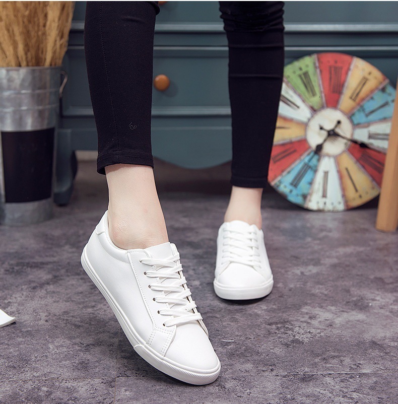 Autumn designer shoes white women's shoes single shoes student shoes pure white low cut casual shoes flat shoes Korean classic women's shoes