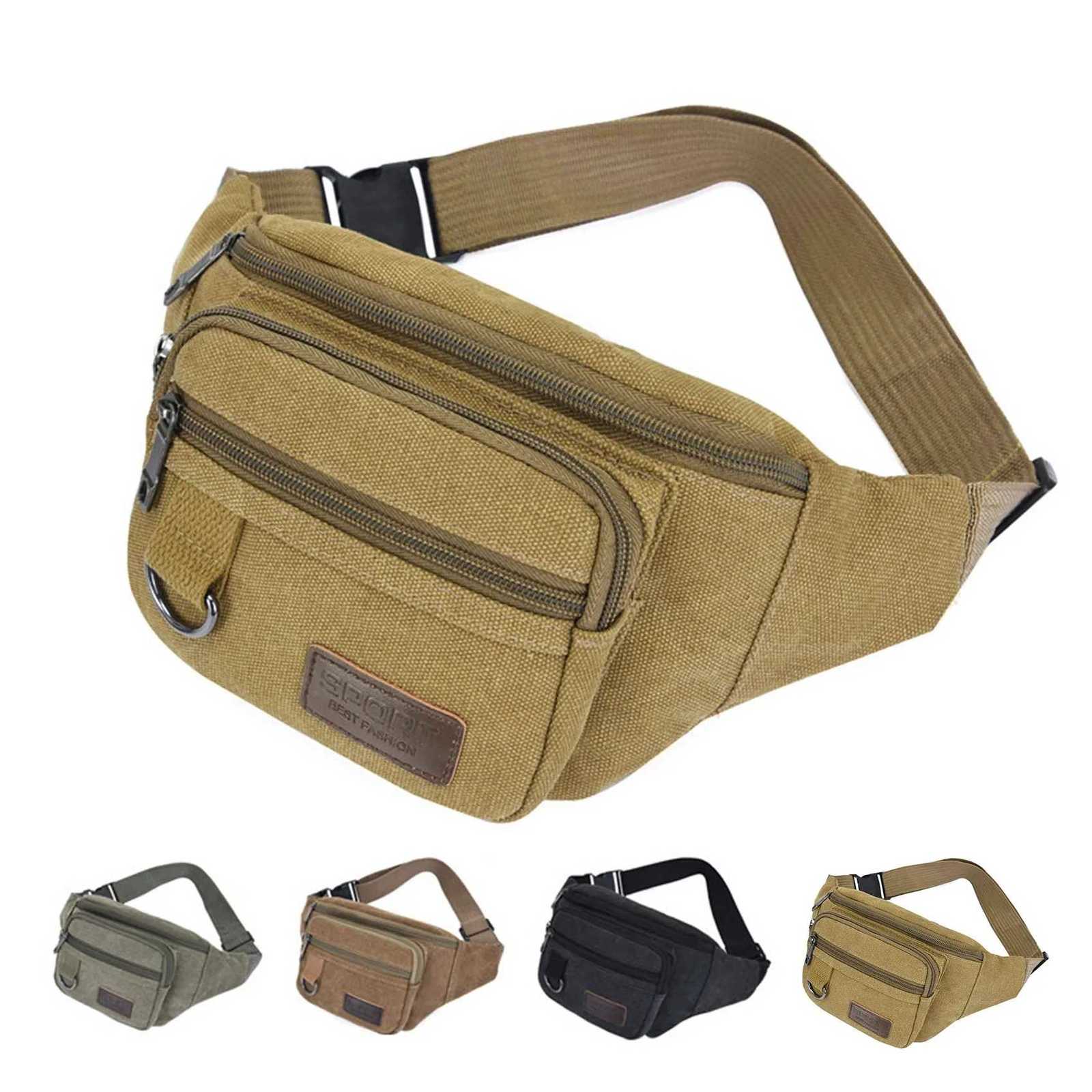 Sports Waist Packs Casual Canvas Hidden Antitheft Chest Bags Body Running for Men Women Tourist Cycle Crossbody Bag Pocket Z250911
