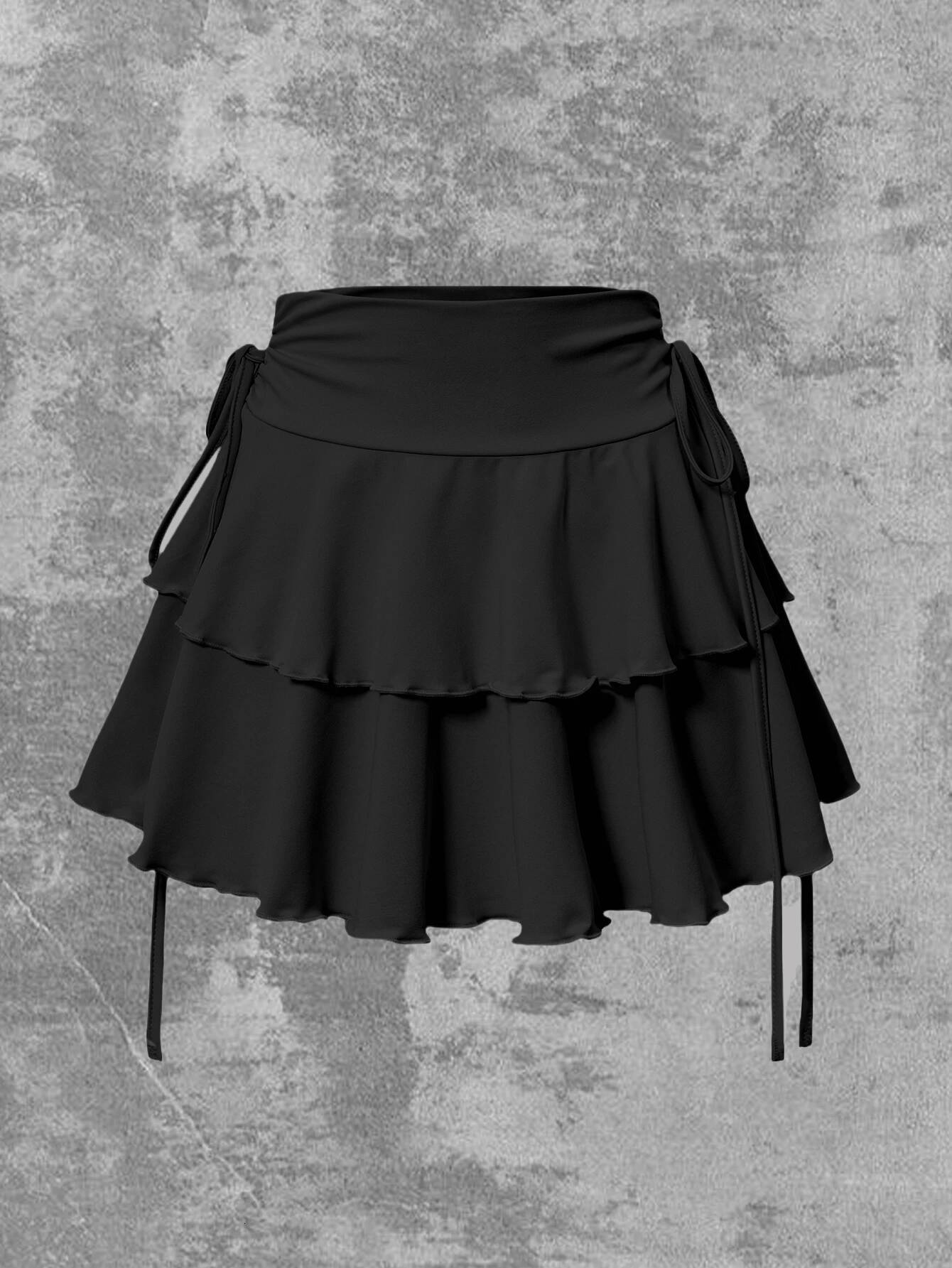 2025 New Solid Color Women Summer Fashion Outdoor Versatile High Slim Fit Elastic Waist Short Skirt Goods In Stock dongdumaoyi