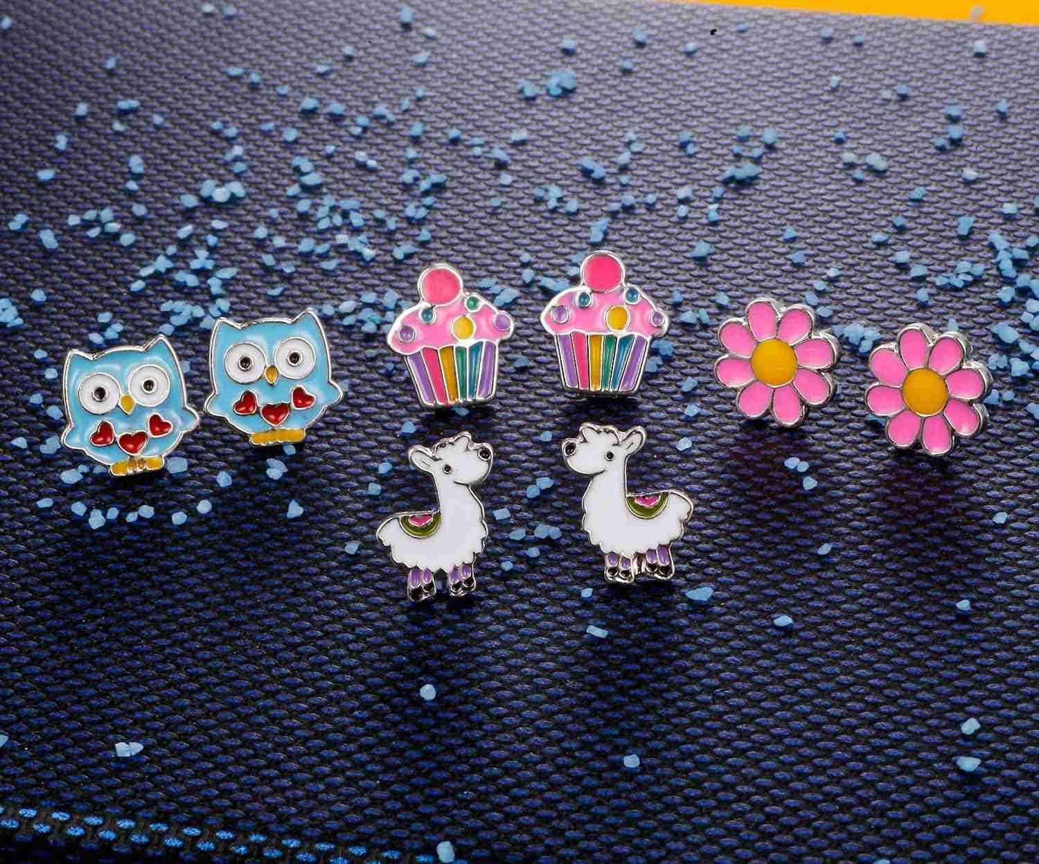 Delights Hypoallergenic 33Piece Earrings for Girls Cute Animal Earrings for Teens Birthday GiftsW250911