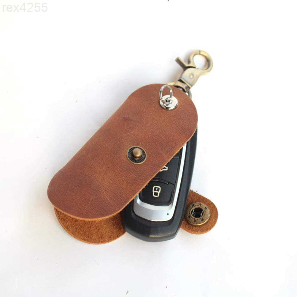 Version of Simple Multifunctional Leather Key Organizer Door Key Car Key Case Handcrafted Key Holder with KeyringW250911