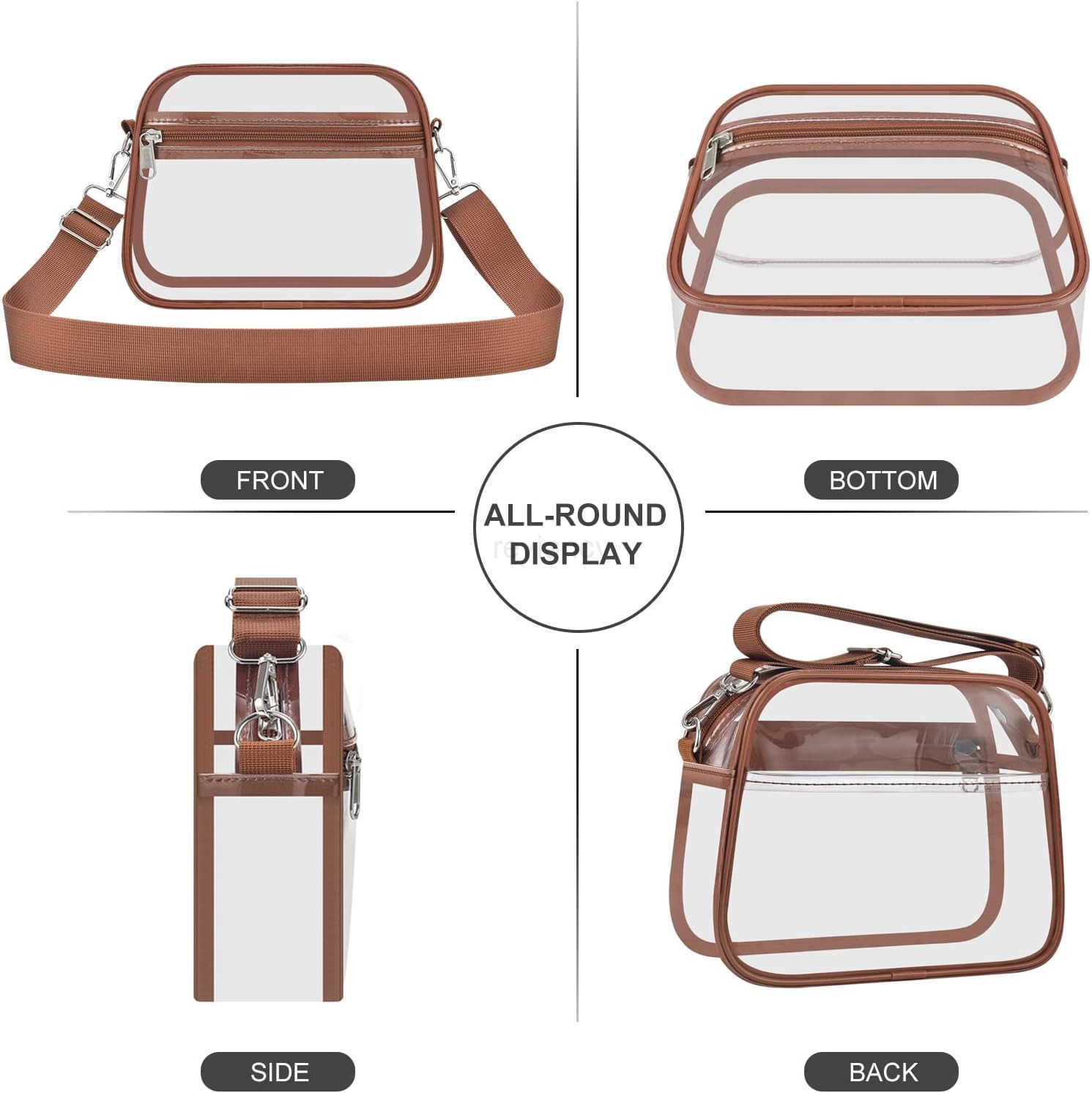 Clear Bag for Stadium Events Clear Purse for Women and Men for Sports Events Concerts FestivalsW250911
