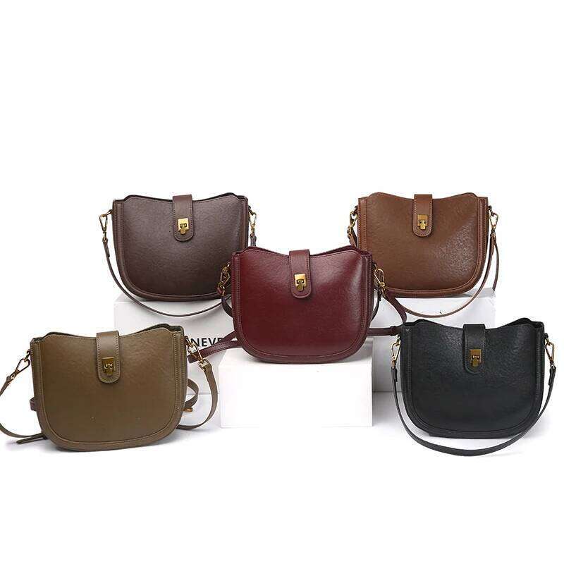 Woman Cowhide Genuine Shoulder Bag Ladies OL Top Grain Leather Handbag Female Fashion Design Crossbody Bags
