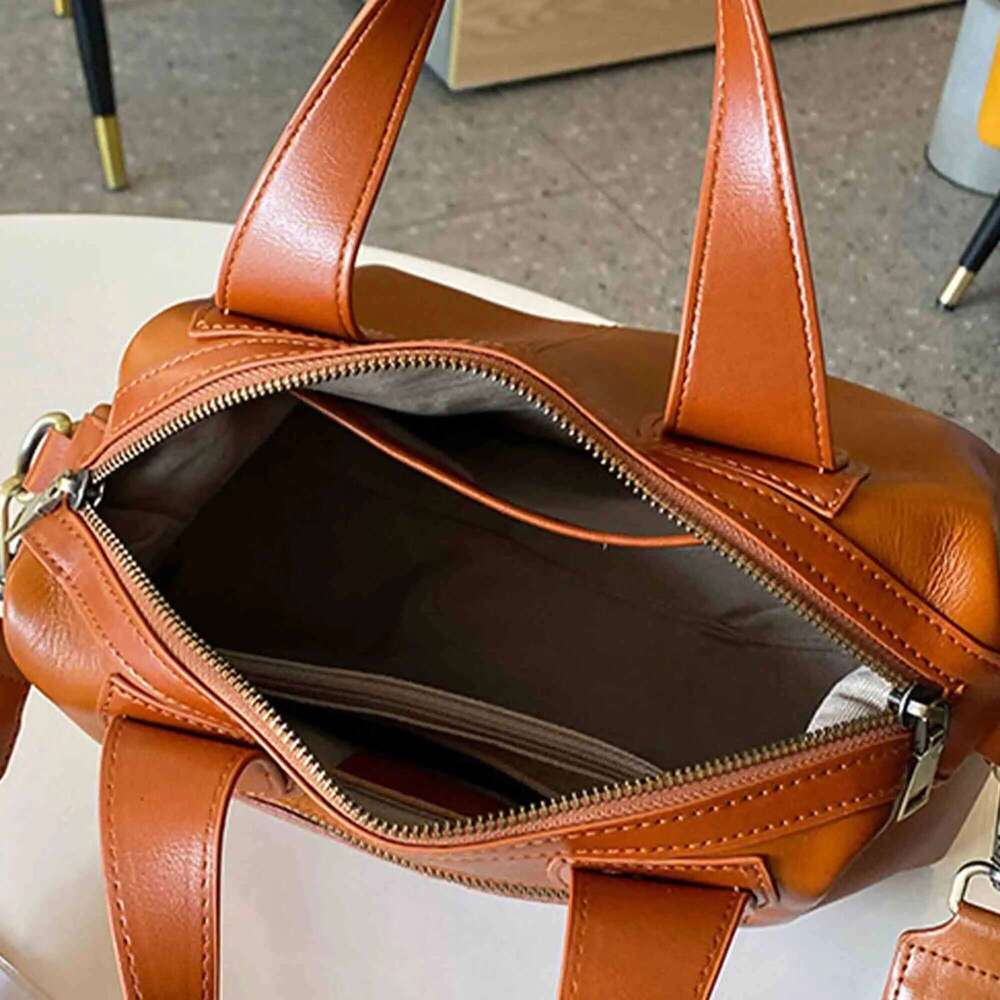MS Genuine Leather Woman Bags Retro Shoulder Handbag Vintage Lady Messenger Casual Tote Crossbody Purses Black 2023 New