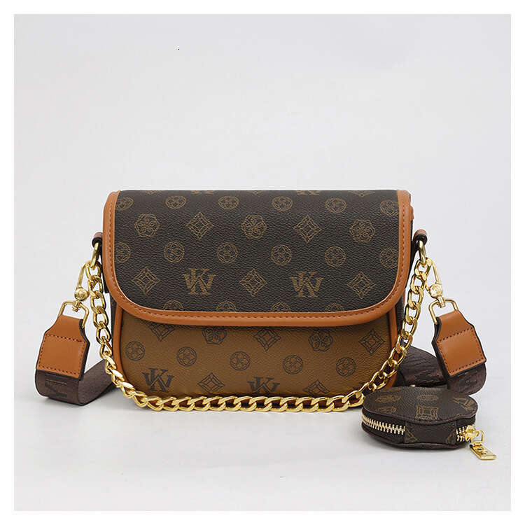 Vintage Women Designer Bags Luxury Shoulder Bags Fashion Wide Strap Small Square 2025 New Printed Single Shoulder Casual Crossbody Bag for Women