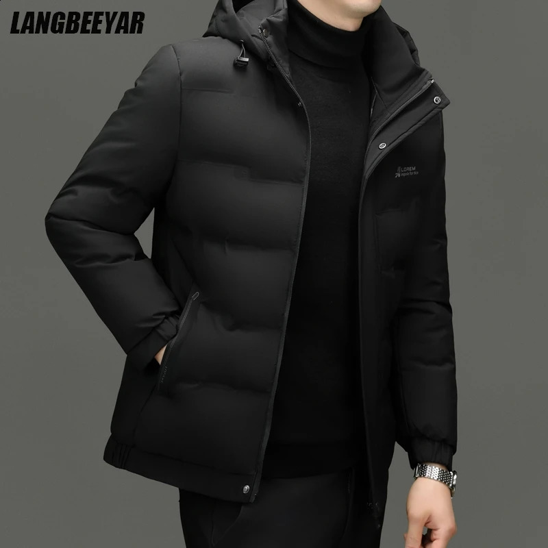 Top Grade ner Winter Men Parka Jacket Casual Fashion Windbreaker Hooded Thick Bubble Coats Mens Clothes 250911