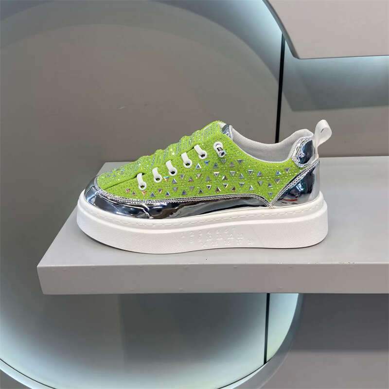 Kuaishou Same Style Summer Fabric Rhinestone Slip-On Breathable Fashion Soft Sole Sneakers Personality Comfortable Versatile Trendy Men's Shoes