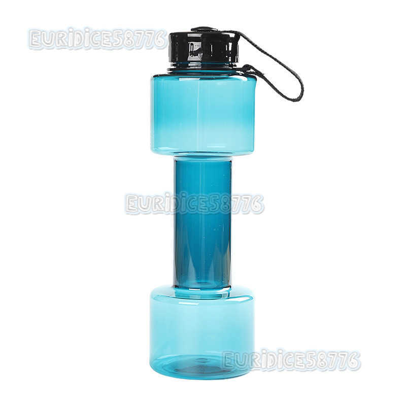 Dumbbell Fitness Portable Water Bottle Creative Outdoor Sports Water Cup Plastic Barbell Water Bottle 700ml Training H250911