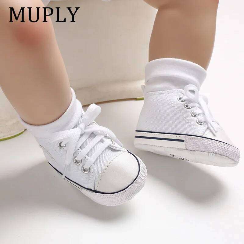 Print Star Sports Canvas Classic Sneakers Newborn Boys Girls First Walkers Infant Toddler Anti-slip Baby Shoes
