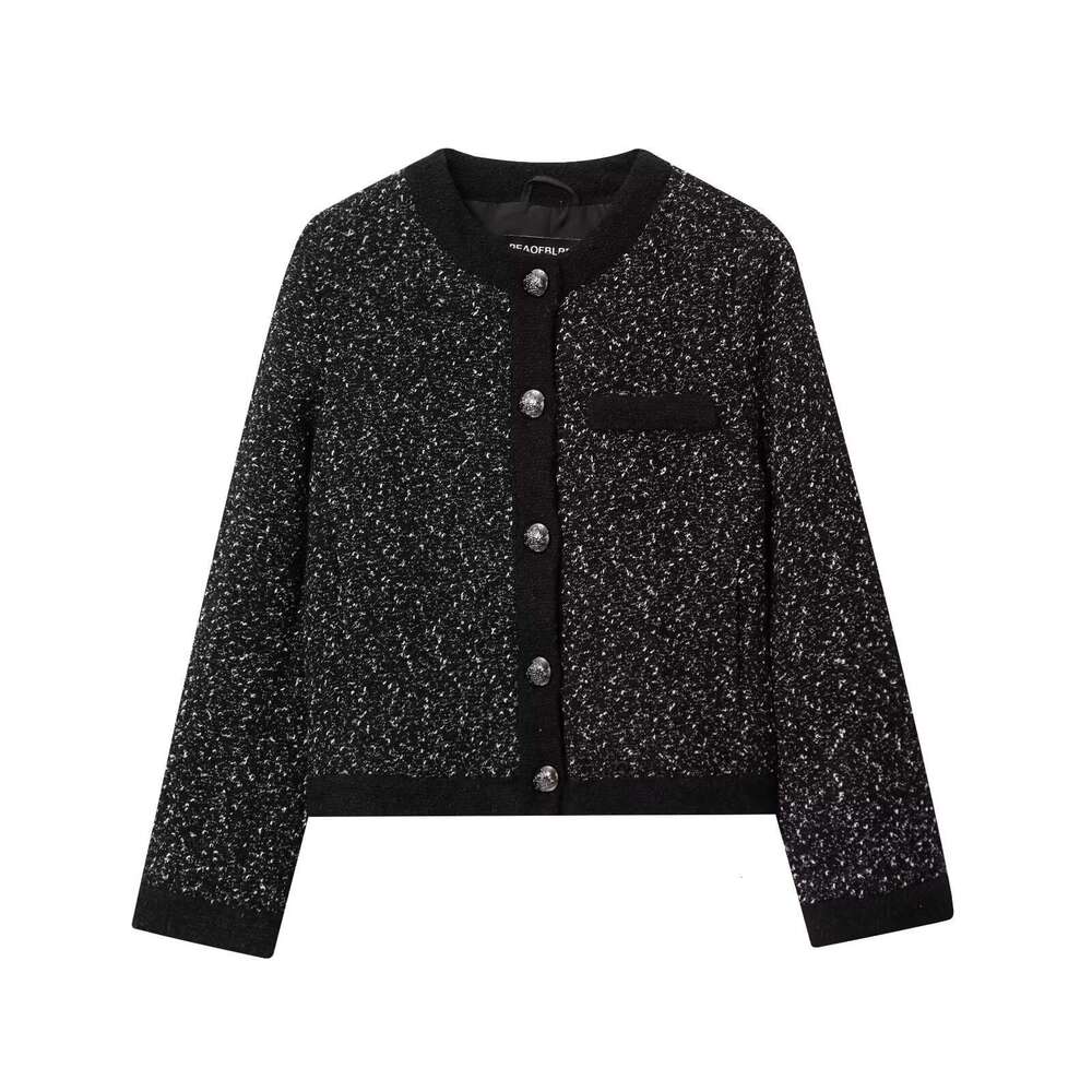 DHEssentials Z Style 2025 New Fashionable Elegant Single-Breasted Textured Chanel-Style Jacket 1224935